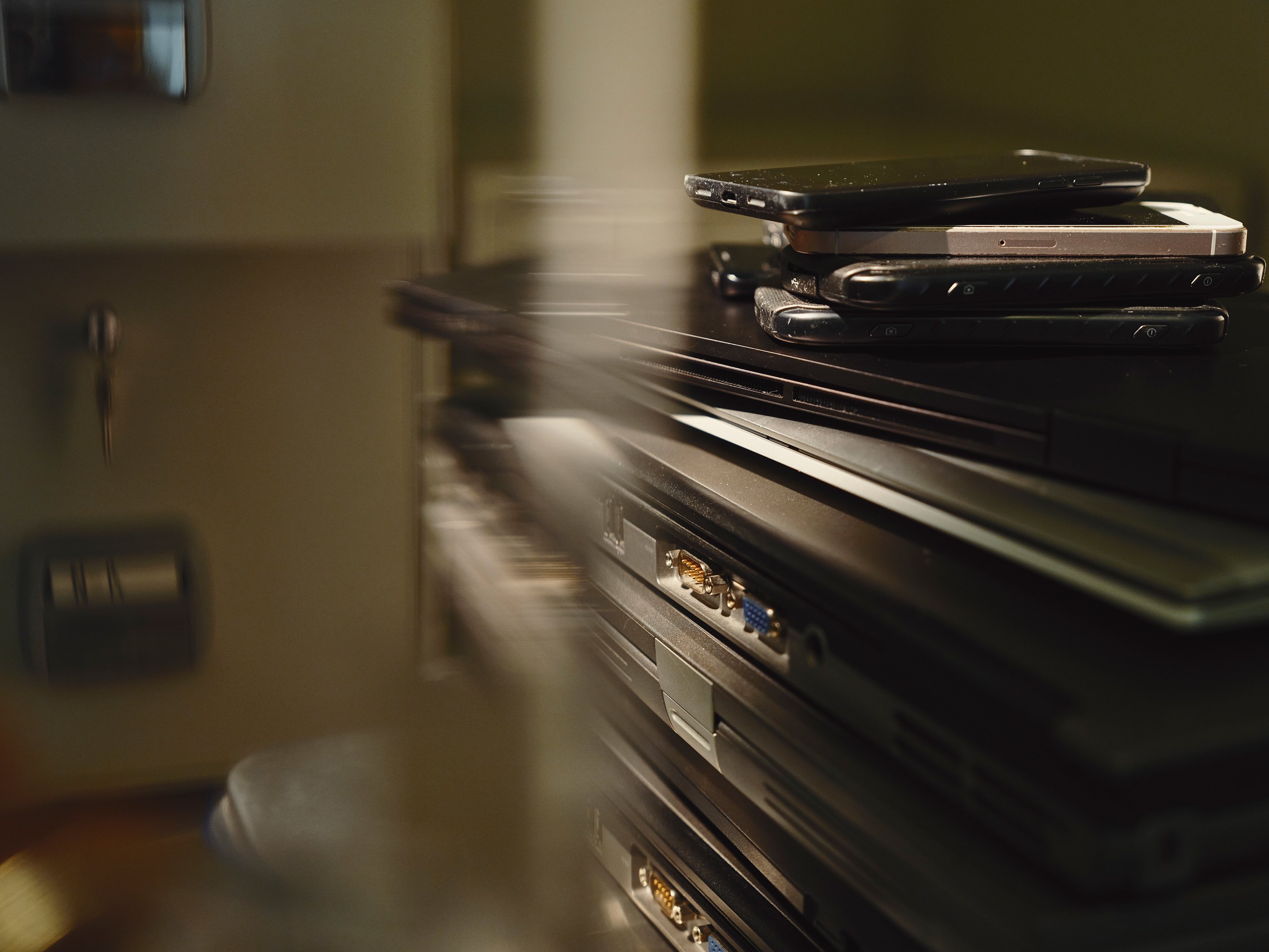 A pile of electronic devices, waiting to be reused.